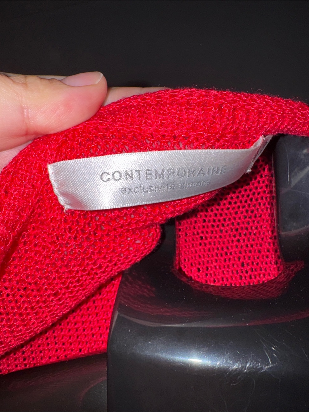 Simons Contemporaine Lightweight Knit Top Summer Sweater Sz Medium Magenta - Picture 5 of 5